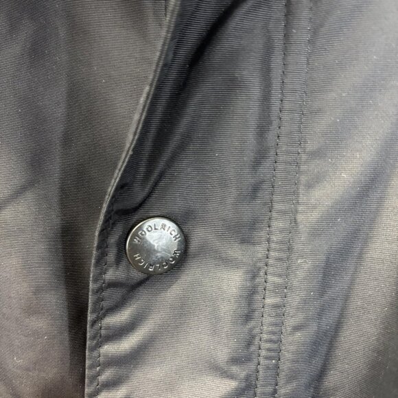 Woolrich Wool Lined Field Coat Mens Sz XL Black Plaid Hood Zip Guide Field 16038 - Picture 13 of 16